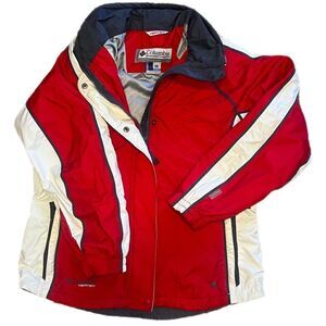 Columbia Vertex Ski Jacket. Red, White and Grey. Size M. Good Used Condition!